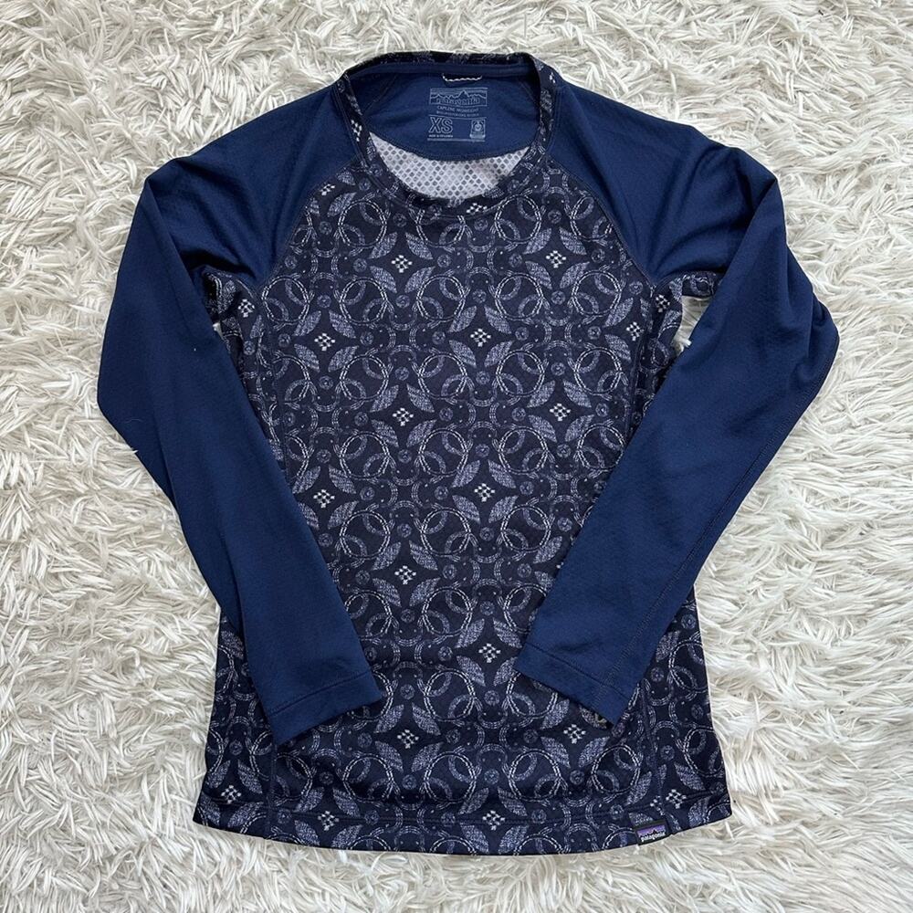 Patagonia Women’s Navy Blue Capilene Midweight Baselayer Long Sleeve Shirt - XS